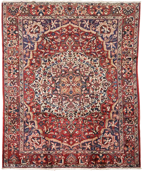 Decorative Vintage Wool Bakhtiari Persian Area Rug 10x13