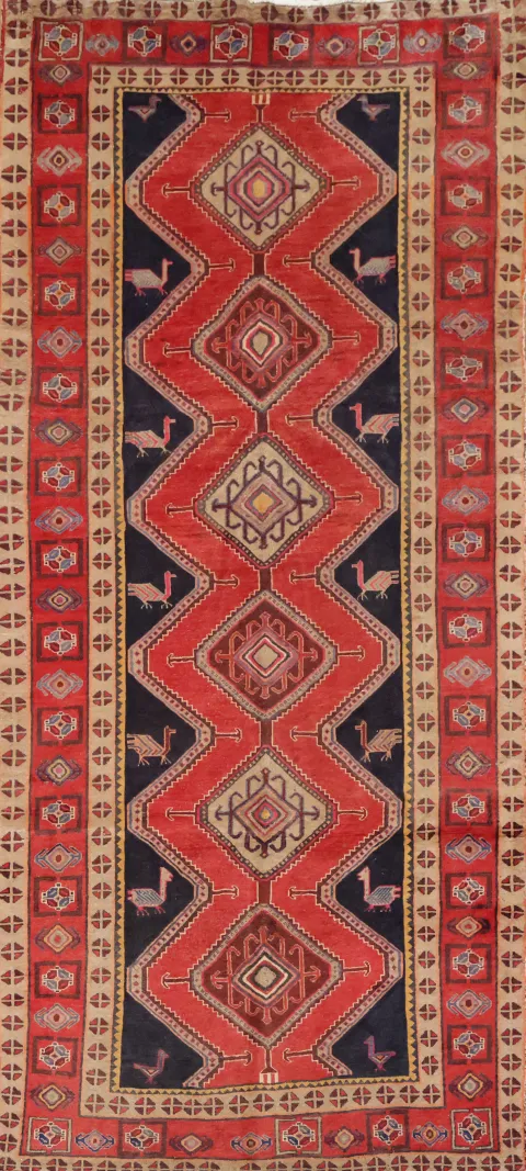 Animal Pictorial Tabriz Persian Rug 5x11