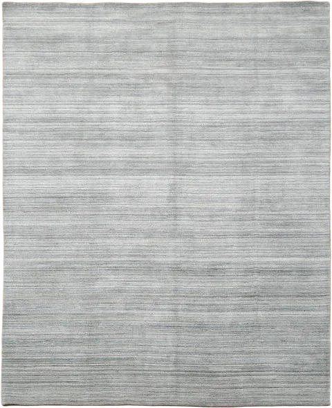 Muted Gray Gabbeh Hand-Knotted Area Rug 8x10