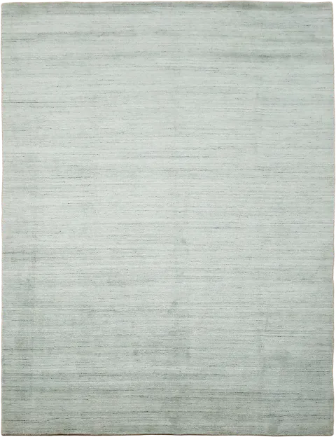 Elegant Minimalist Seafoam Green Gabbeh Hand-Knotted Rug 9'x12'