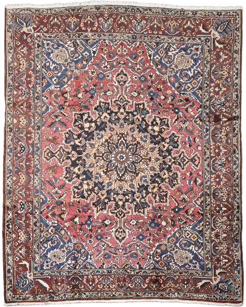 Vintage Bakhtiari Persian Area Wool Rug 10x13