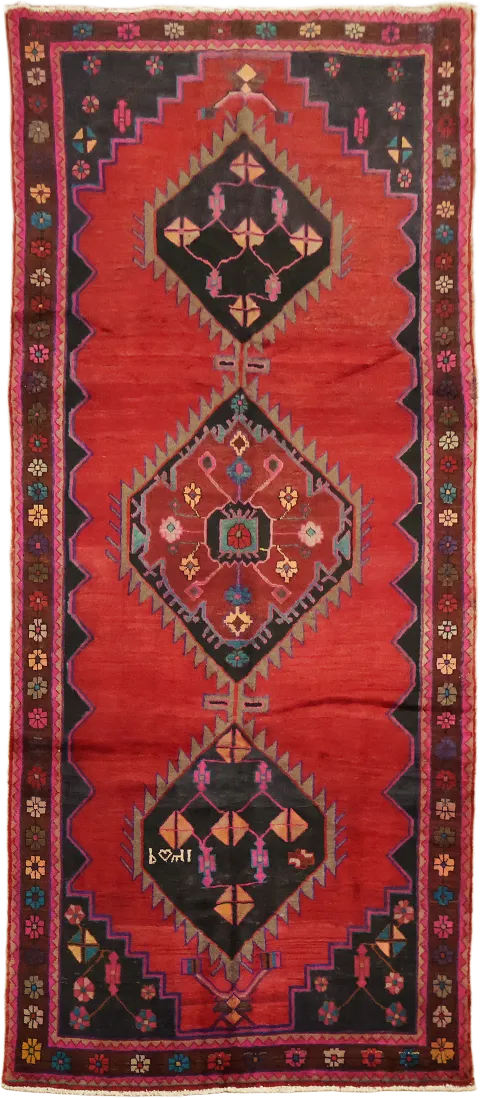 Vintage Wool Lori Persian Rug 5x11