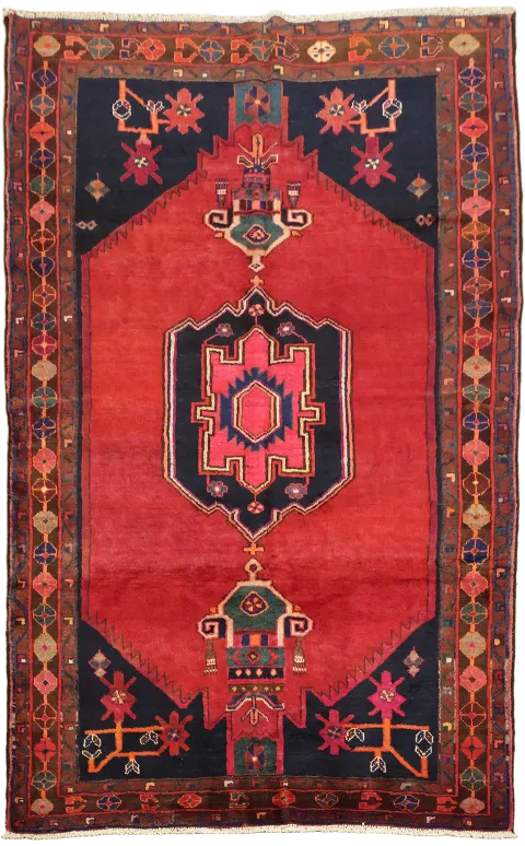 Vintage Tribal Wool Lori Persian Area Rug 6x9