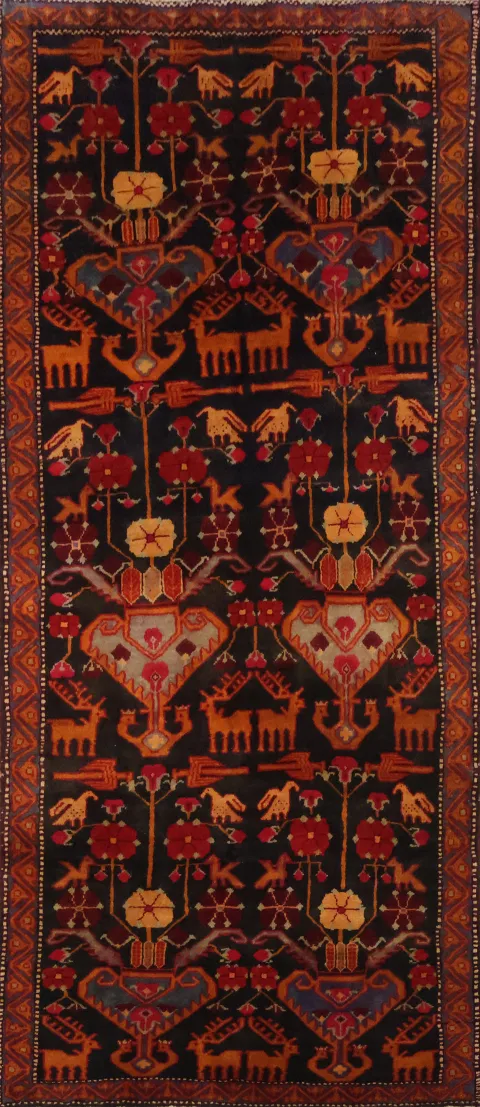 Zanjan Persian Runner Wool Rug 4x10
