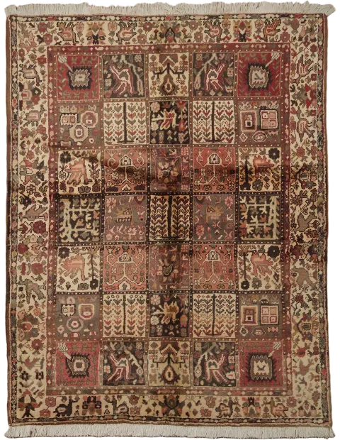 Bakhtiari Persian Wool Rug 5x7