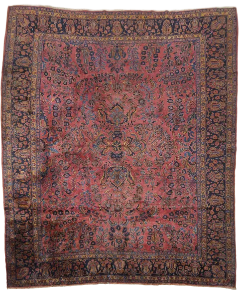 Antique Sarouk Persian Wool Large Rug 11x13