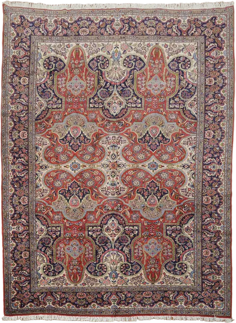 Kashan Oriental Wool Area Rug 10x13