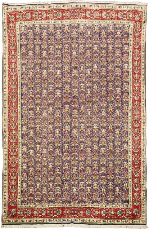 Blue Vintage Tabriz Persian Large Wool Rug 11x17