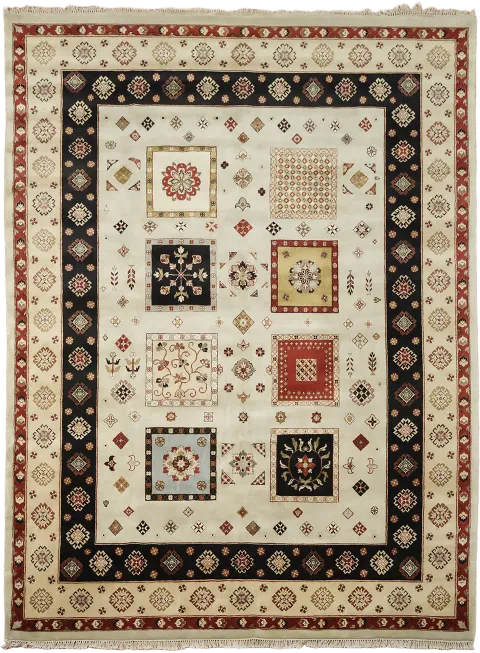 AGRA Oriental Area Wool Rug 9x12