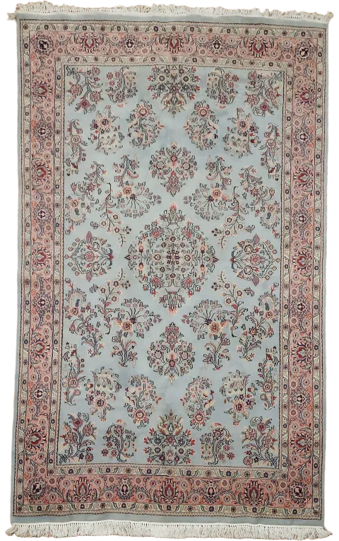 Kashan Oriental Area Wool Rug 6x9