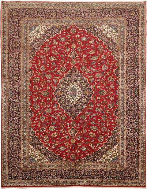 Kashan Persian Area Wool Rug 10x13
