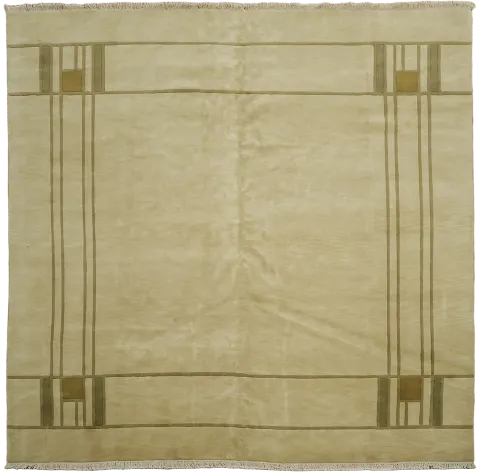 Wool Square Nepalese Oriental Area Rug 10x10