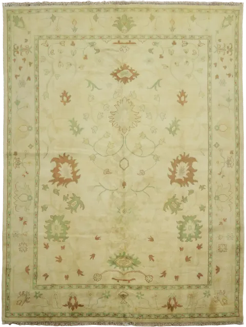 All Over Floral Oushak Oriental Area Wool Rug 9x12