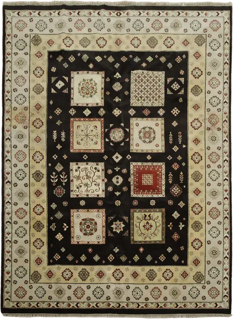Agra Oriental Area Wool Rug 9x12