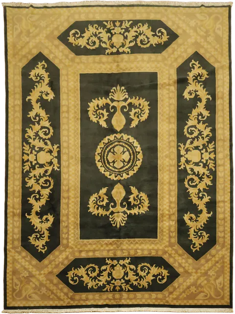 Agra Oriental Area Wool Rug 9x12