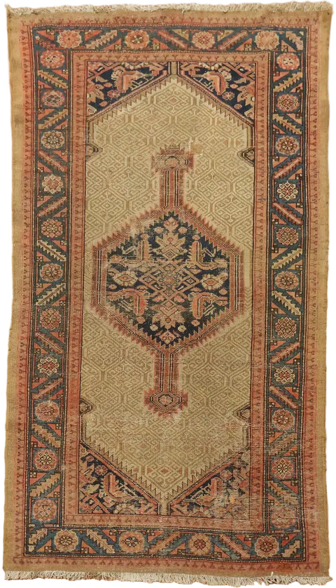 Pre-1900 Antique Sarab Persian Wool Rug 3x6