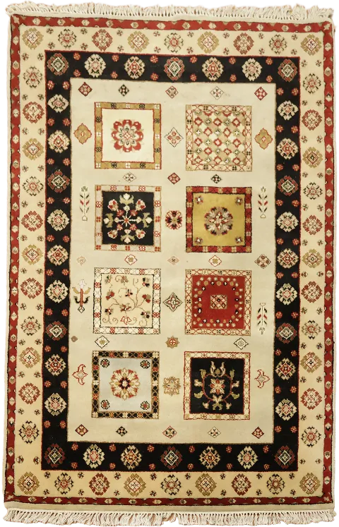 Agra Oriental Wool Rug 4x6