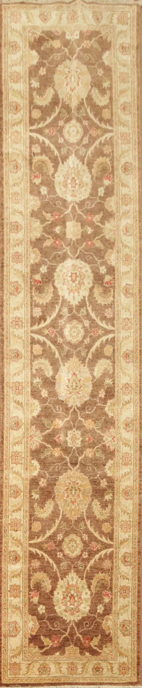 Peshawar Oriental Floral Runner Wool Rug 3x14