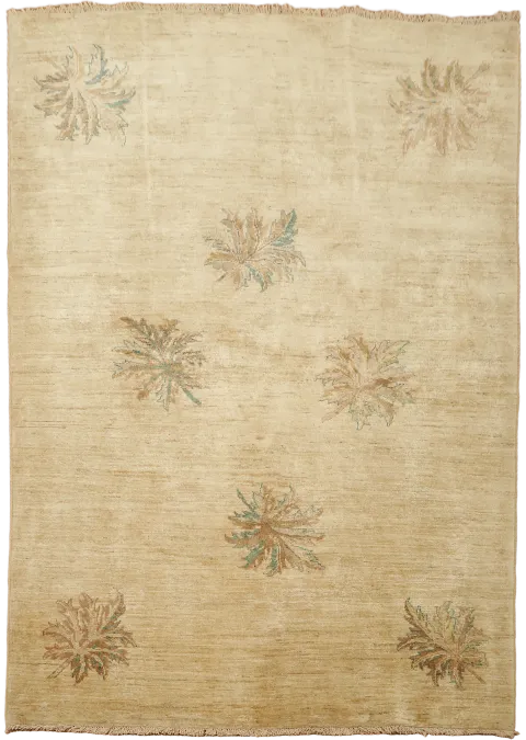 Art Deco Oriental Wool Rug 5x7