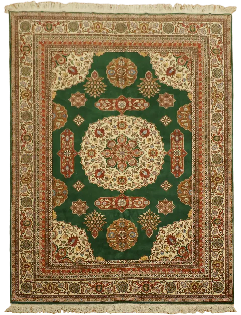 Green Heriz Oriental Area Wool Rug 9x12