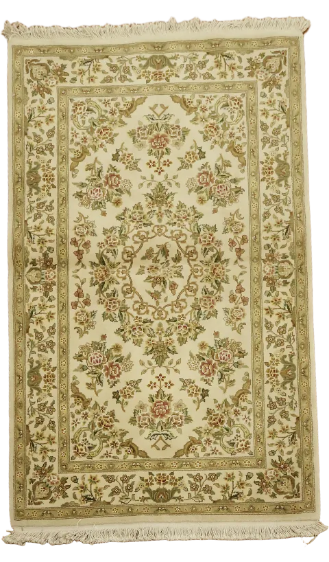 Wool Chinese Floral Aubusson Oriental Rug 3x5