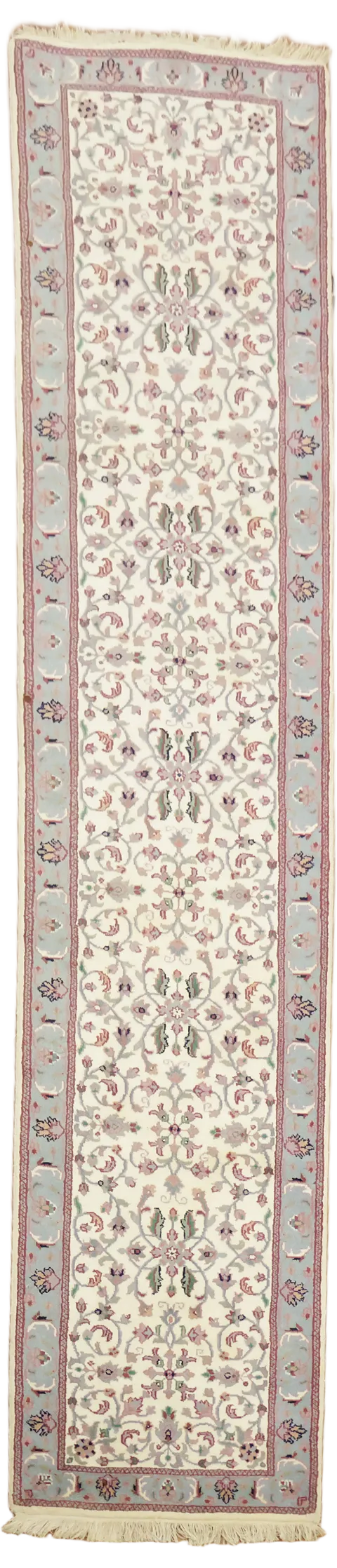 Kashan Oriental Runner Floral Wool Rug 3x12