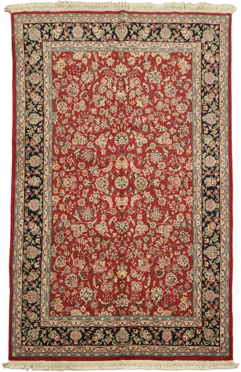 Tabriz Oriental Floral Wool Area Rug 6x9