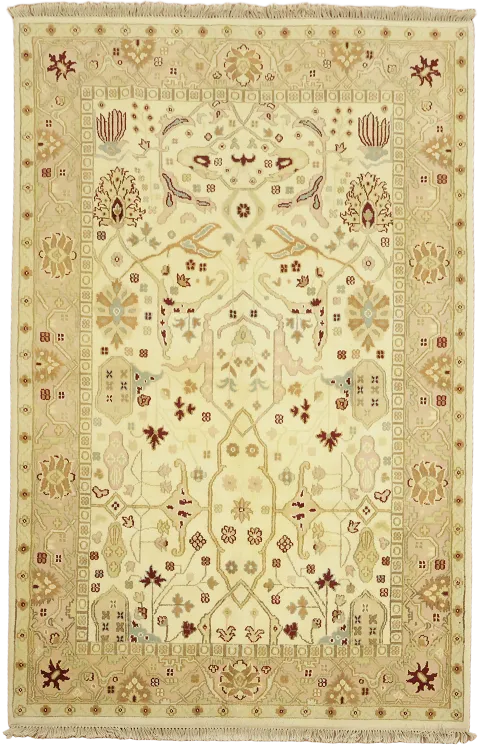 Oushak Oriental Area Wool Floral Rug 6x9