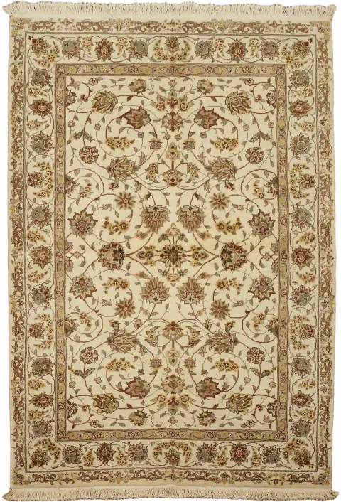 Tabriz Oriental Wool Floral Rug 4x6