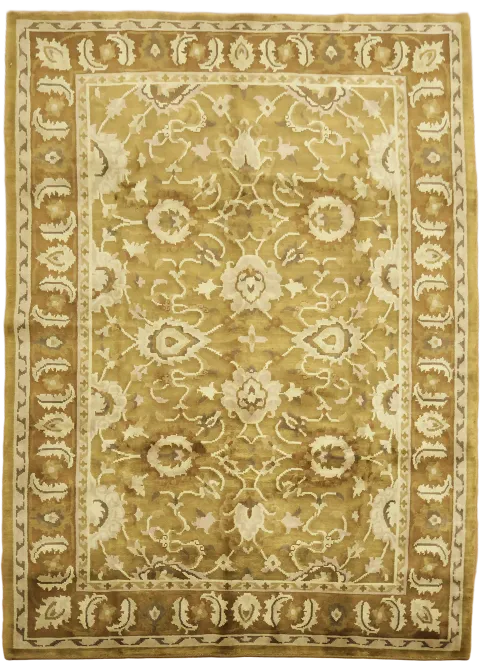Agra Oriental Floral Wool Area Rug 6x9
