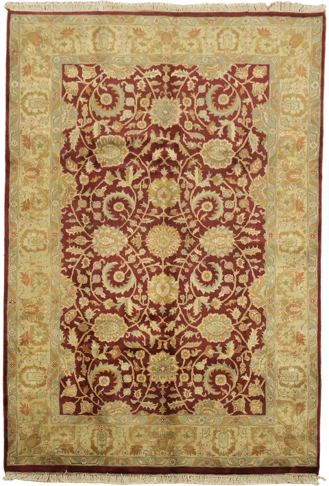 Wool Red Agra Oriental Area Rug 6x9