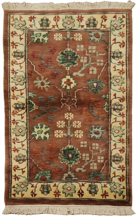 Hand Made Thick Wool Nepalese Oriental Rug 4x6