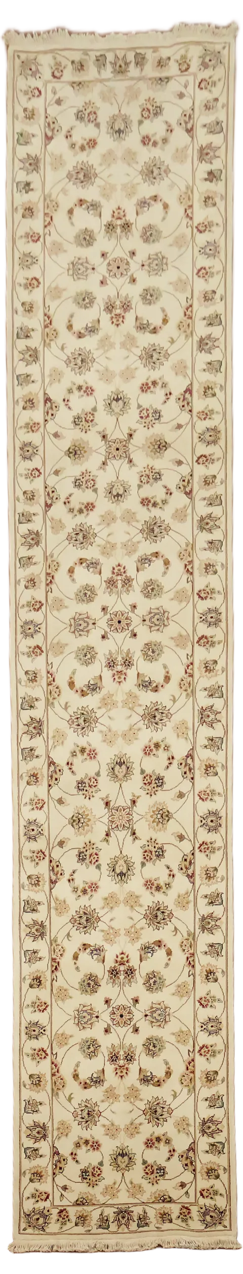 All Over Floral Tabriz Oriental Runner Wool Rug 2x12