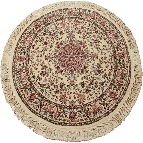 To Quality Floral Tabriz Oriental Wool Rug 4x4