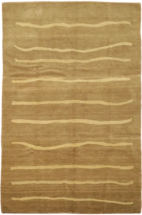 Contemporary Wool Gabbeh Oriental Area Rug 6x8