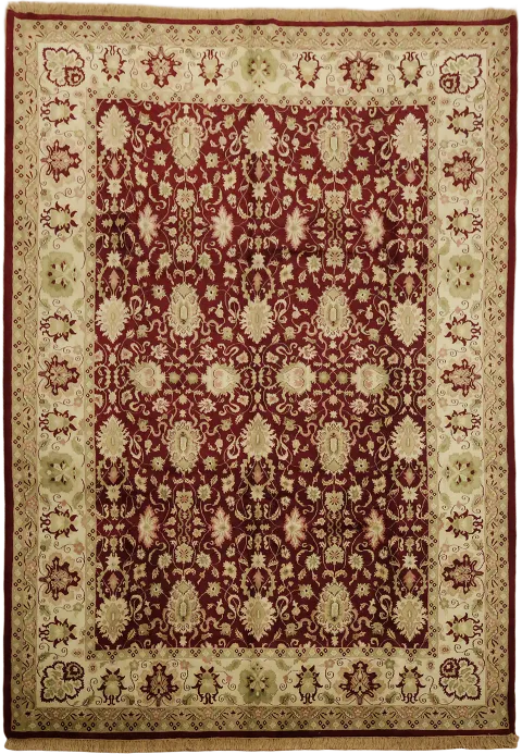 All Over Floral Red Oriental Agra Oriental Area Wool Rug 10x14