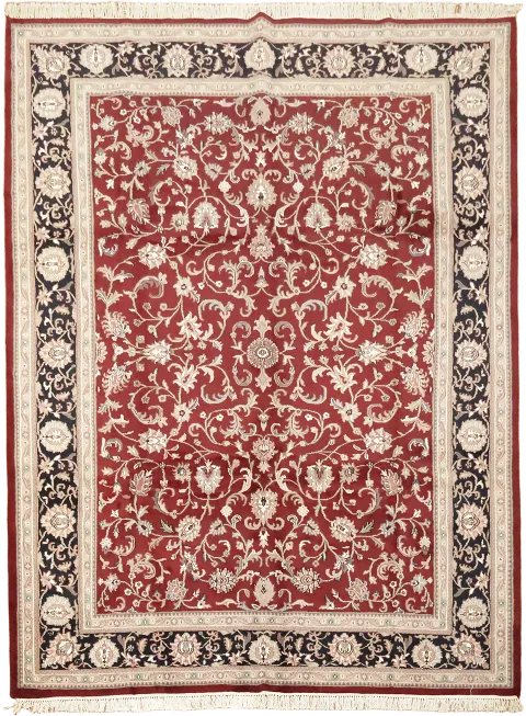 Kashan Oriental Red Wool  Area Rug 9x12