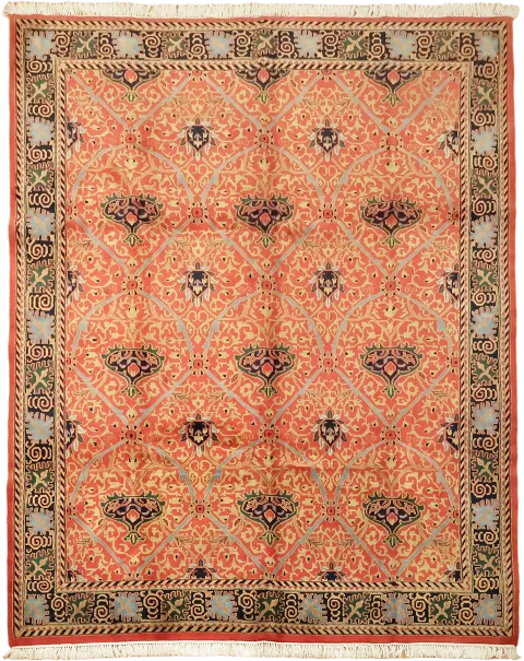 Stunning Wool Floral Agra Oriental Area Rug 9x12