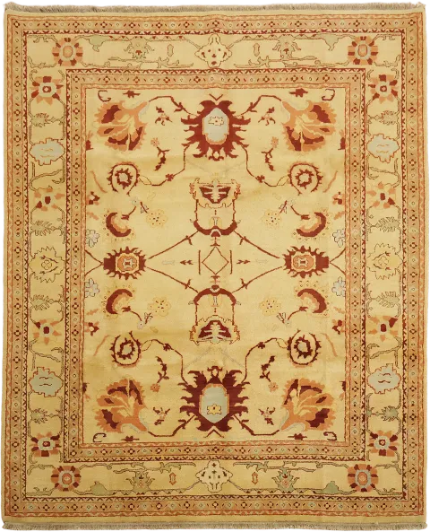 Agra Oriental Geometric Wool Area Rug 8x10