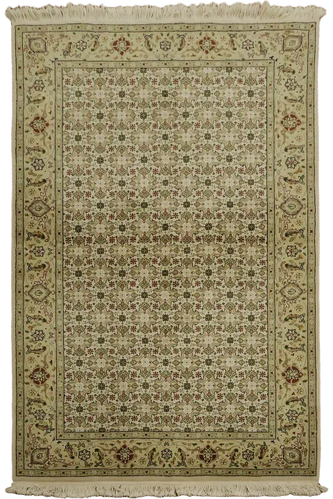 Tabriz Oriental Floral Wool Rug 4x6