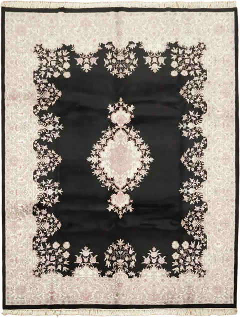 Back Aubusson Chinese Area Wool Rug 9x12