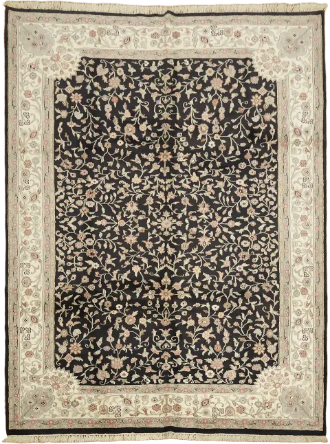 Floral Wool All Over Design Kashan Oriental Area Rug 9x12
