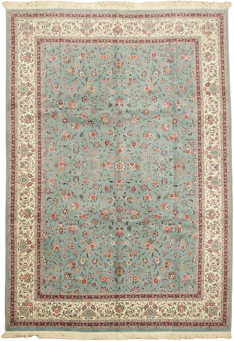 All Over Floral Wool Tabriz Oriental Area Rug 10x14