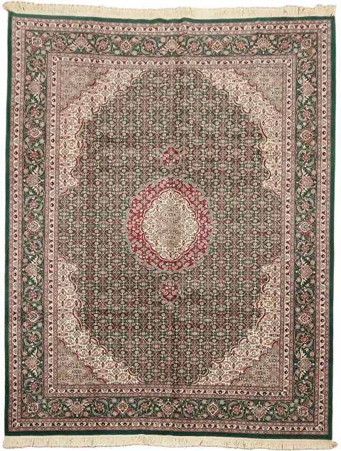 Top Quality Green Wool Tabriz Oriental Area Rug 9x12