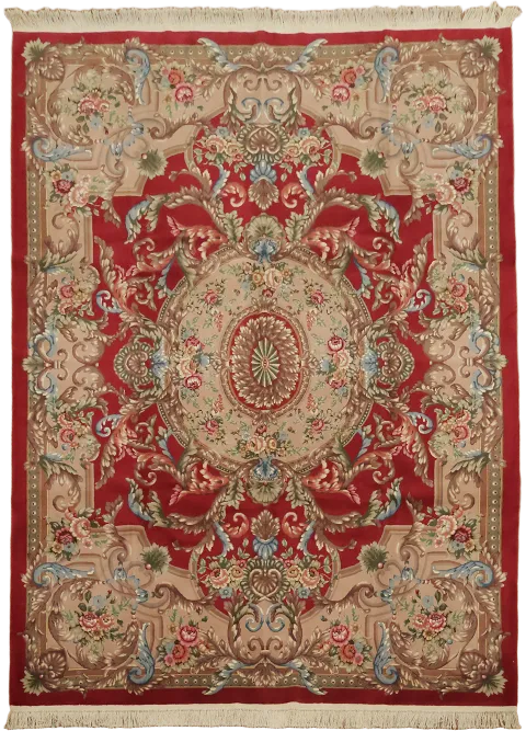 Aubusson Oriental Area Wool Rug 9x13