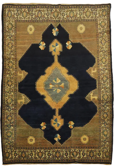 Extra Fine Antique Wool Senneh Persian Rug 5x7