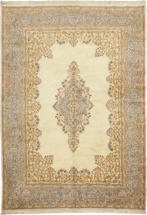 Floral Kerman Persian Large Wool  Rug 11x15