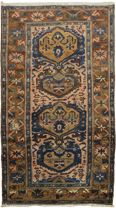 Antique Tribal Wool Malayer Persian Rug 3x6