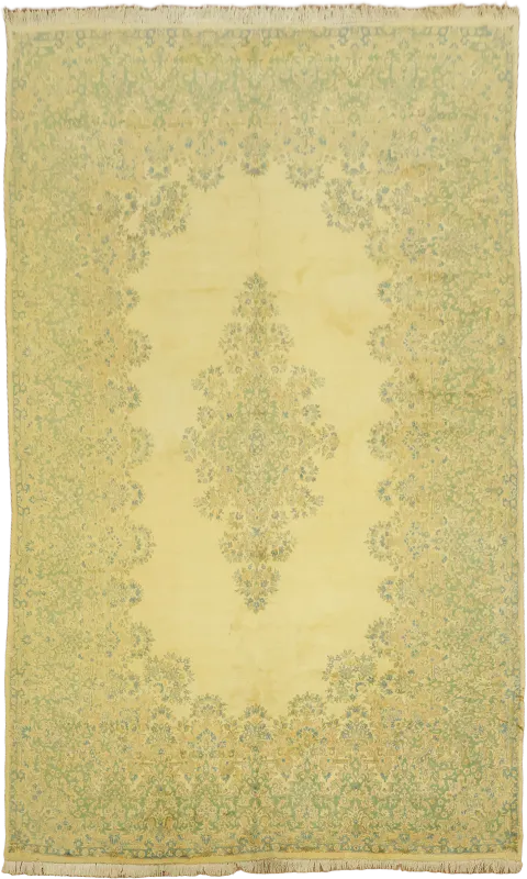 Wool Vintage Kerman Persian Large Rug 11x18
