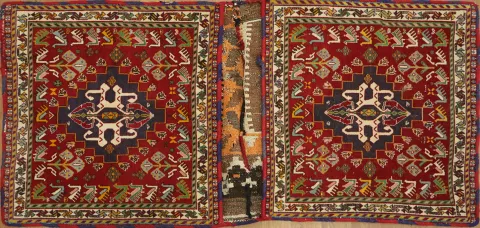 Abadeh Persian Wool Tribal Saddlebag 2x4